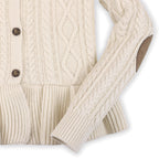Cable Peplum Cardigan - Baby