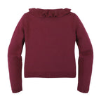 Organic Ruffle Collar Cardigan