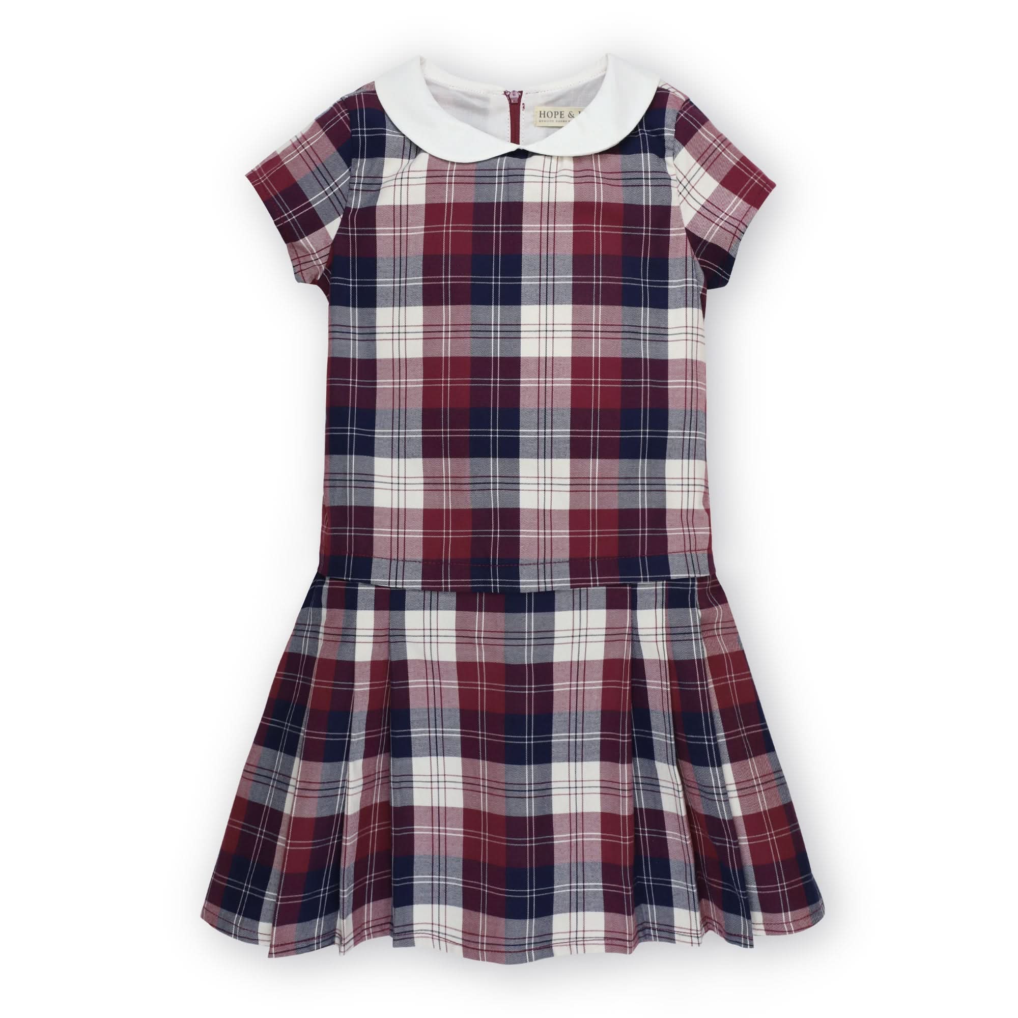 Organic Peter Pan Collar Pleated Dress