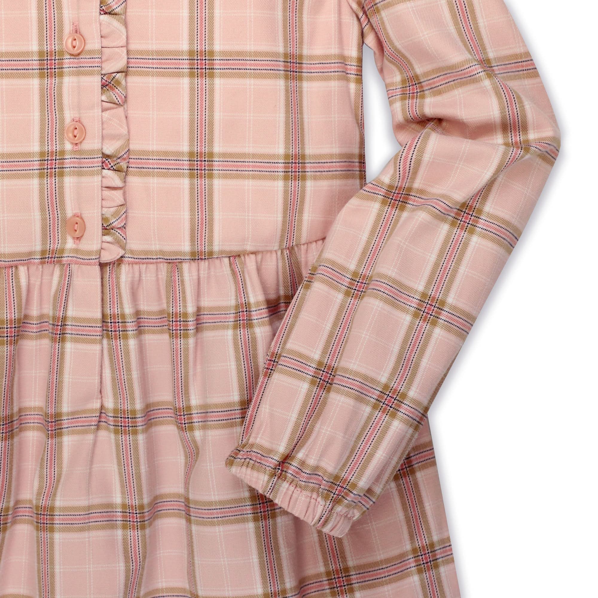 Tiered Ruffle Neck Dress - Organic Cotton