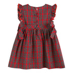 Christmas Plaid Ruffle Sleeve Dress