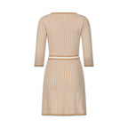 3/4 Sleeve Fit and Flare Sweater Dress