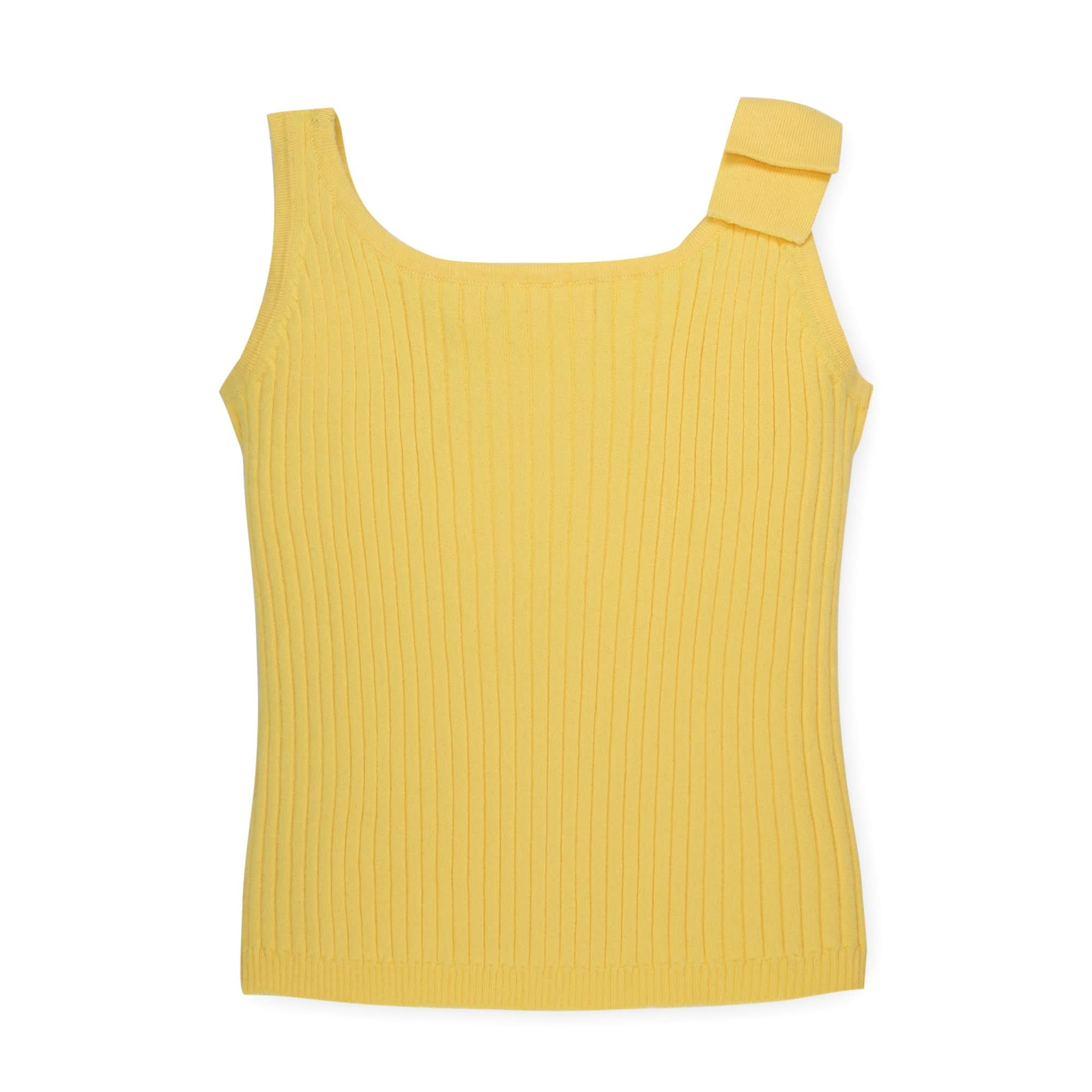 Yellow Bow Sweater Tank
