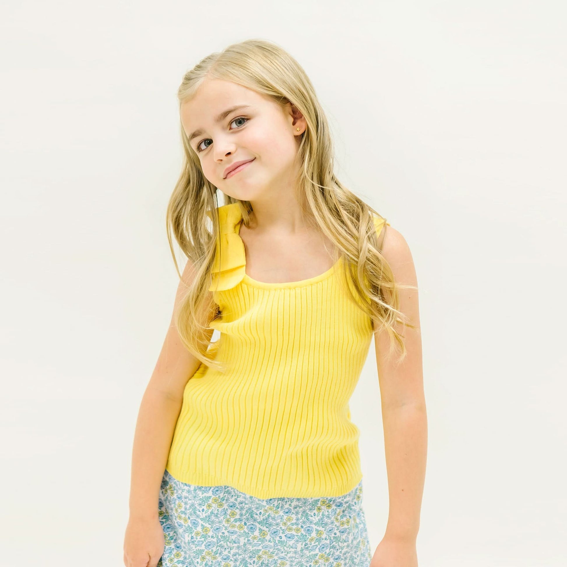 Yellow Bow Sweater Tank