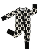 Baby Bamboo Zip Romper | Checks & Bolts
