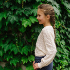 Balloon Sleeve Organic Pointelle Sweater - Baby