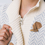 Organic Toggle Sweater with Zipper