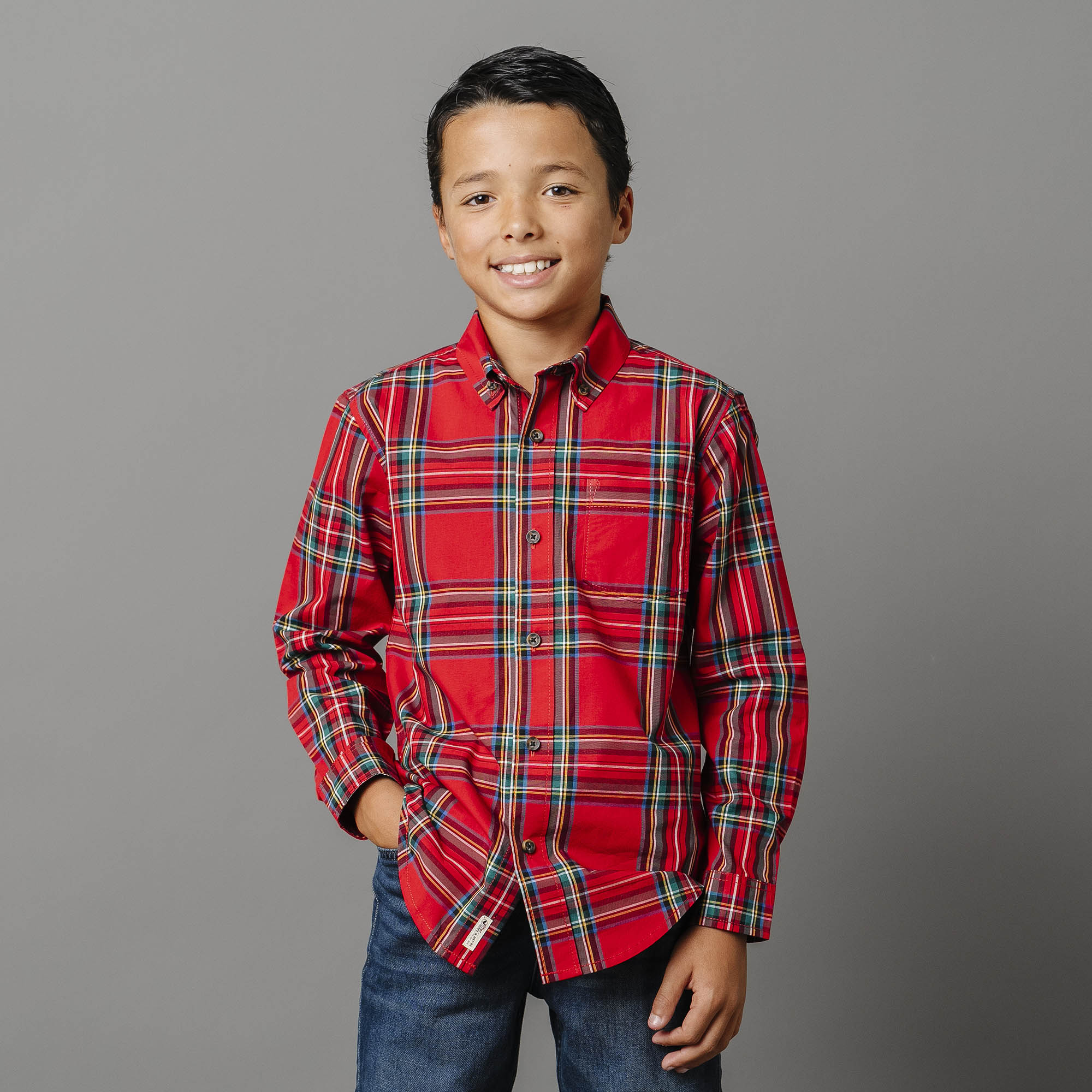 Stretch Poplin Button Down Shirt - Baby