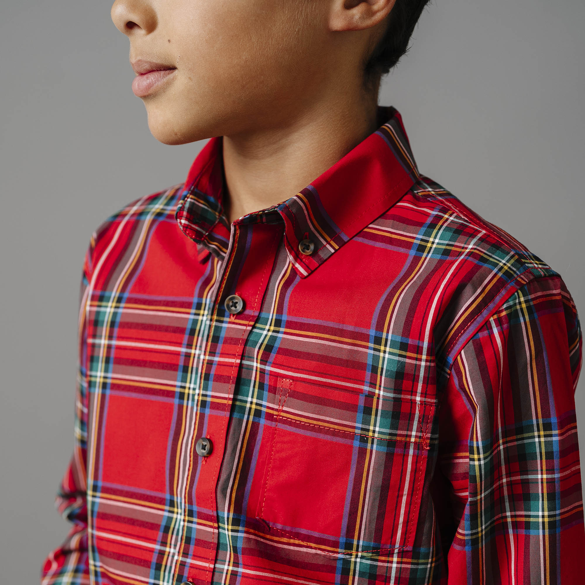 Stretch Poplin Button Down Shirt - Baby