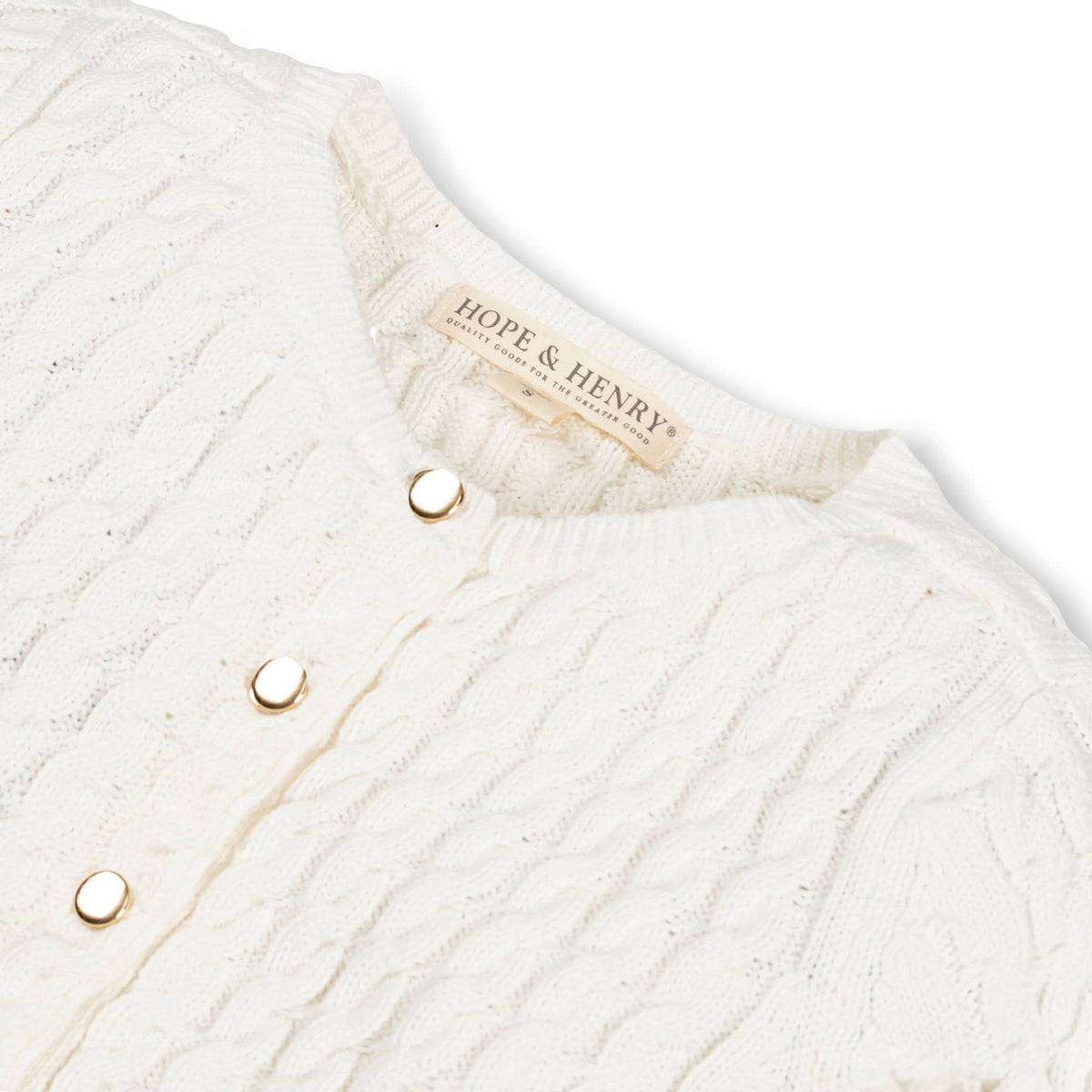 Classic Cable Organic Cardigan