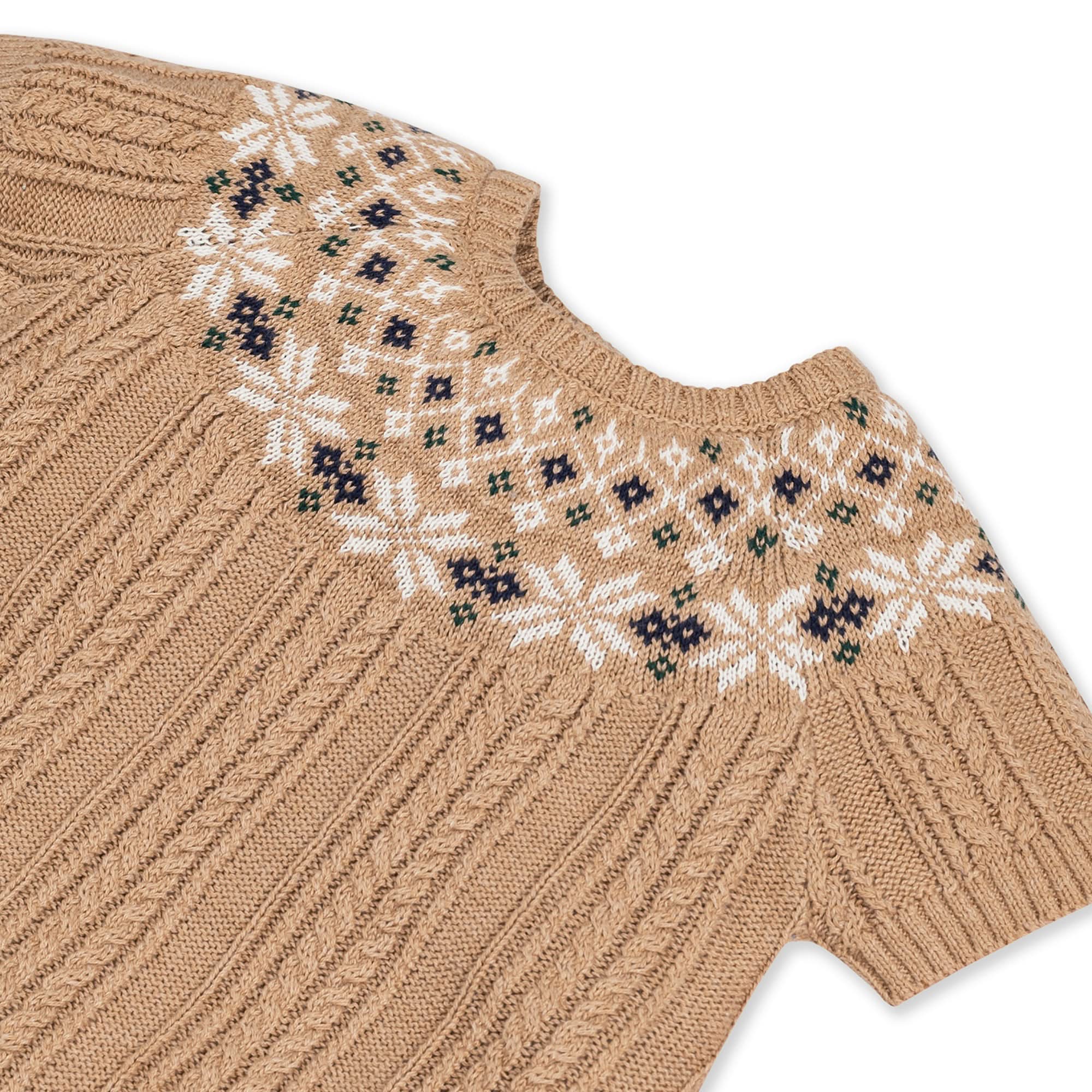 Fair Isle Cable Organic Sweater Dress