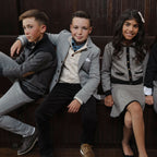 Faux Fur Cardigan and Skirt Organic Sweater Set