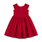 Organic Cap Sleeve Party Dress with Bow Sash