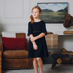 Ruffle Sleeve Ponte Dress