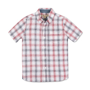 Linen Short Sleeve Shirt - Americana Check