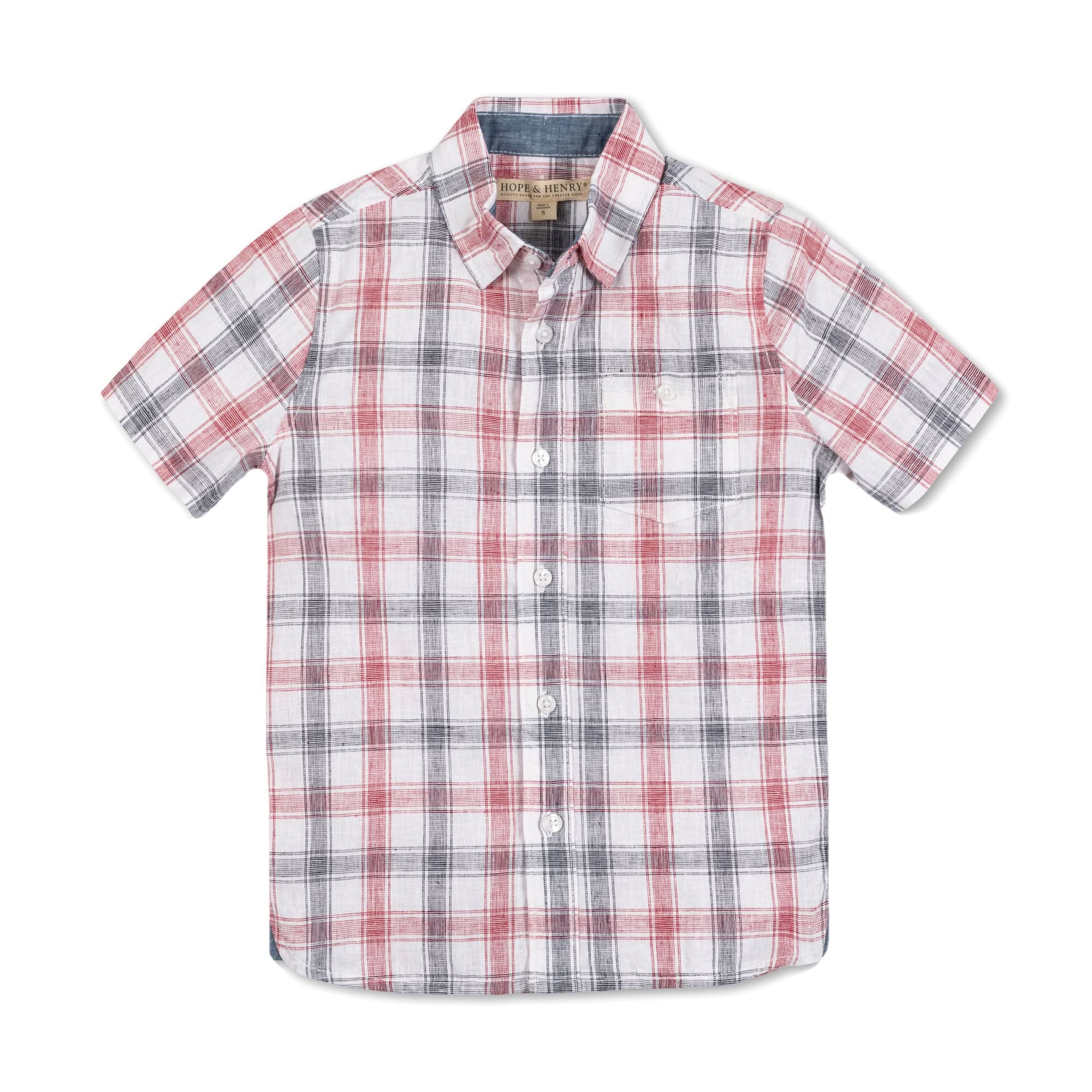 Boys Linen Short Sleeve Shirt