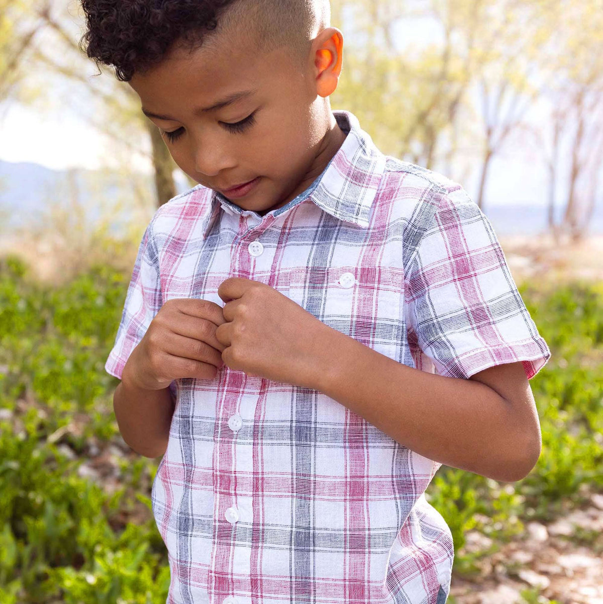 Boys Linen Short Sleeve Shirt