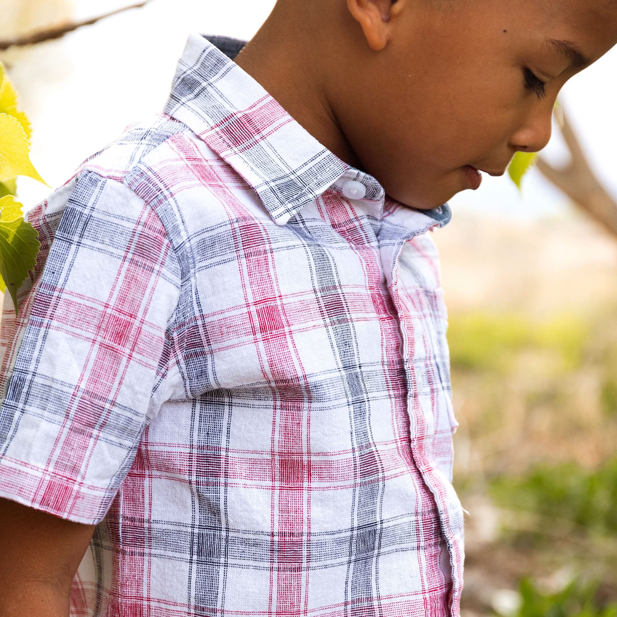 Boys Linen Short Sleeve Shirt