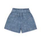 Organic Chambray Pull-On Paperbag Shorts - Baby