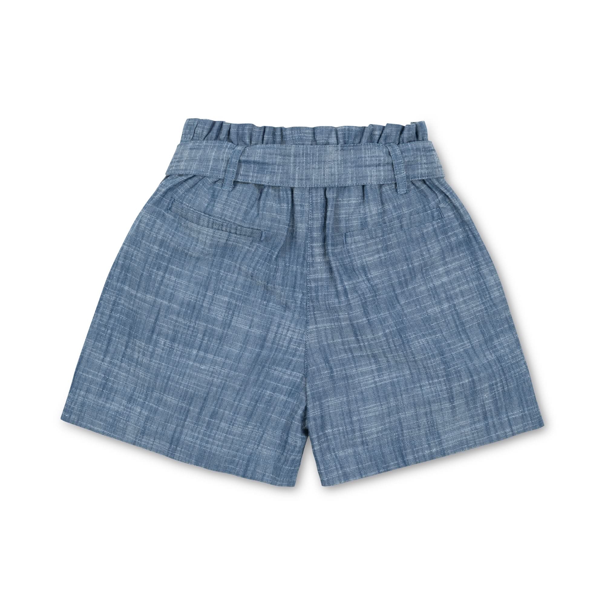 Organic Chambray Pull-On Paperbag Shorts - Baby