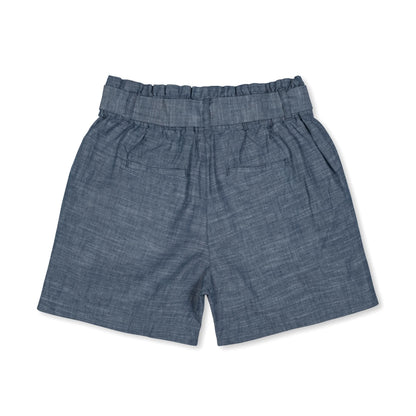 Women’s Organic Cotton Chambray Paperbag Shorts