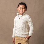 Organic Mock Neck Cable Sweater - Baby