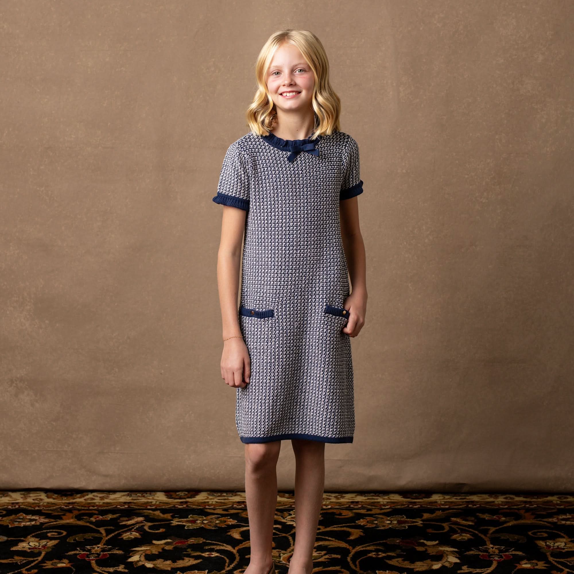 Organic Ruffle Edge Sweater Dress