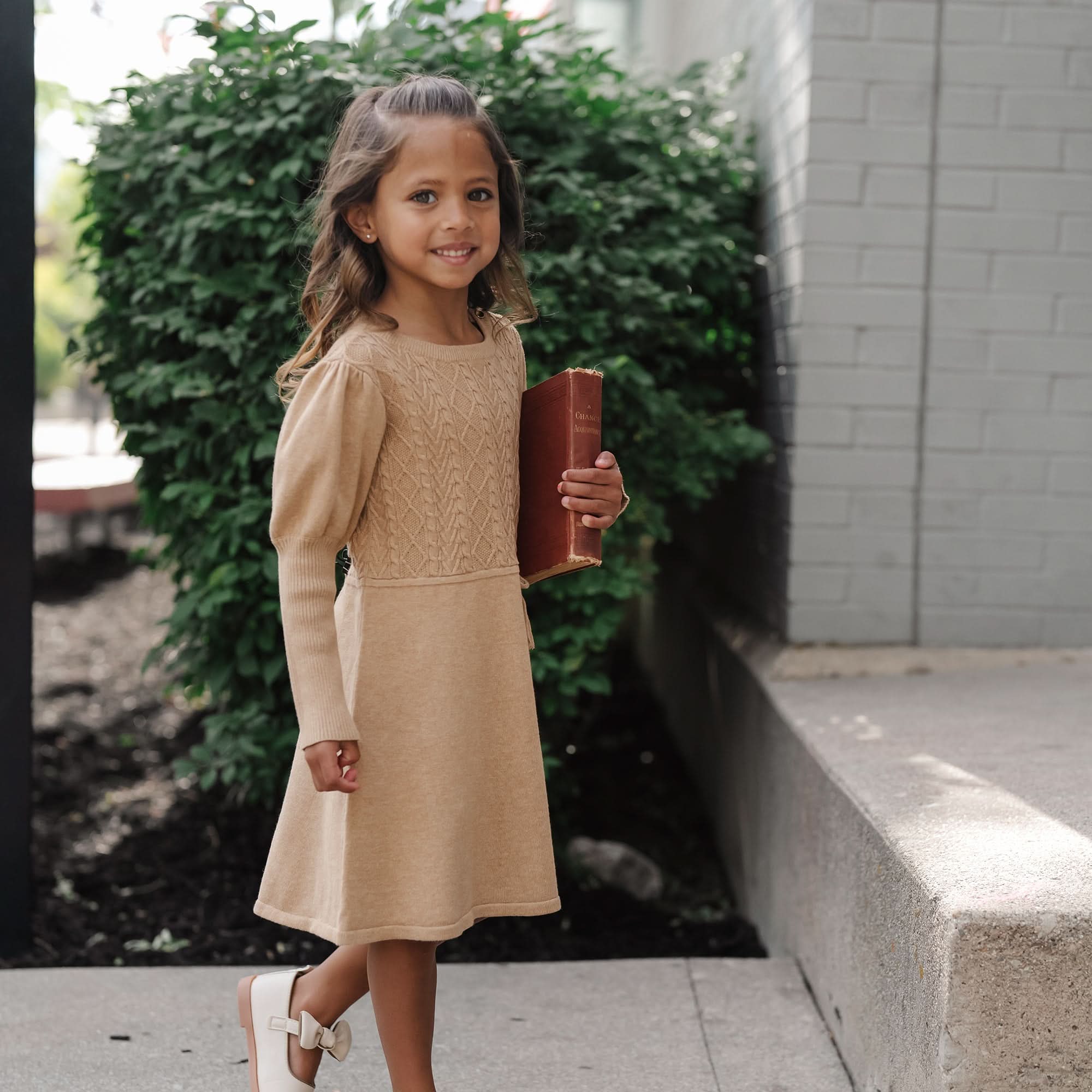 Organic Cable Bodice Sweater Dress
