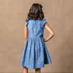 Organic Flutter Smocked Chambray Dress - Baby