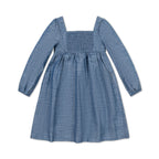 Organic Ruched Chambray Dress