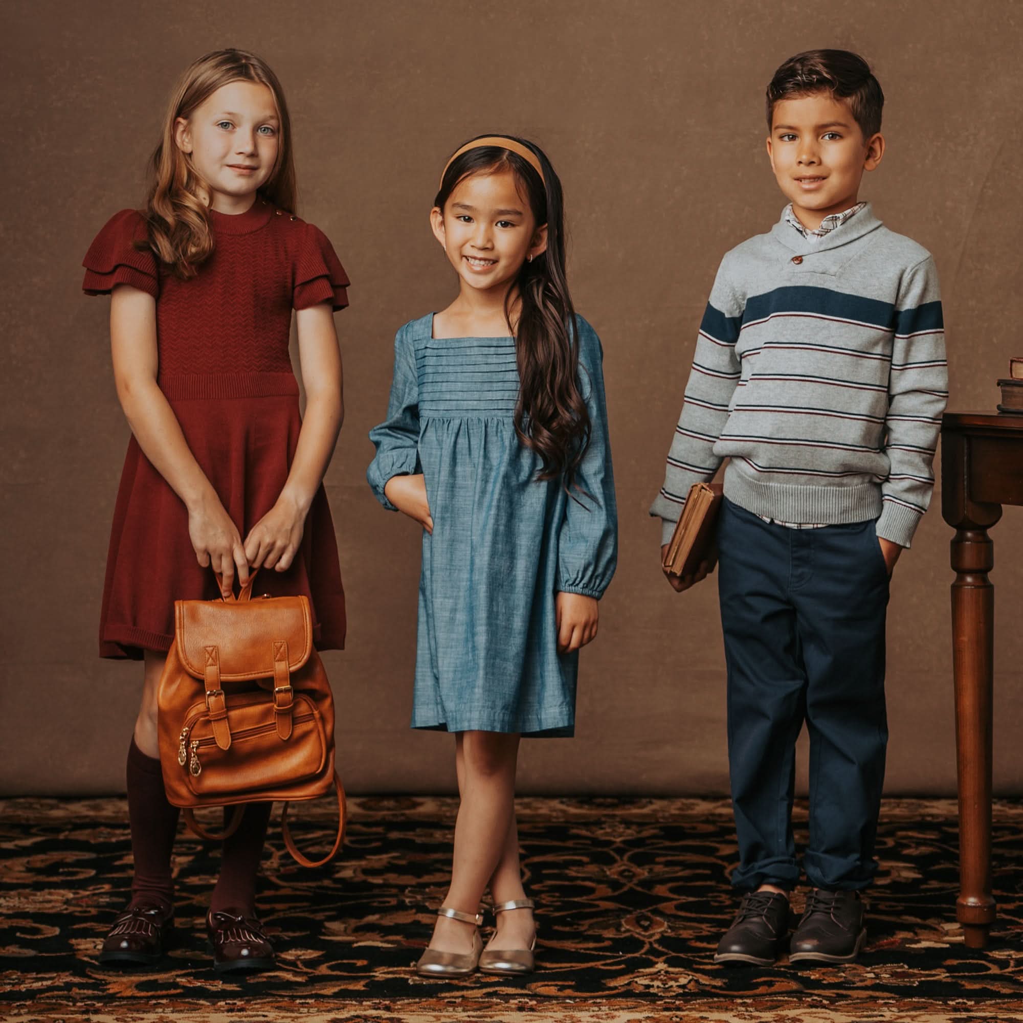 Organic Ruched Chambray Dress