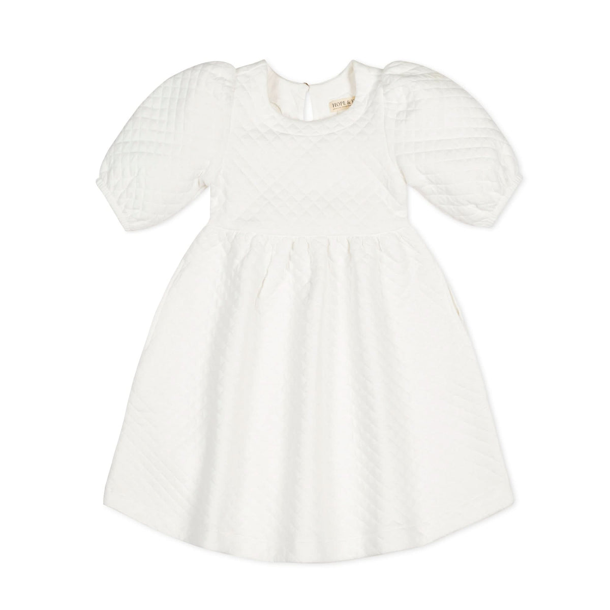 Quilted Puff Sleeve Dress
