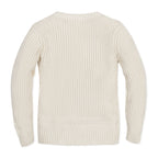 Organic Herringbone Detail Crew Neck Sweater