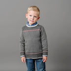 Organic Intarsia Crew Neck Sweater