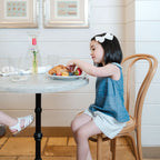 Organic Ruffle Collar Chambray Top - Baby