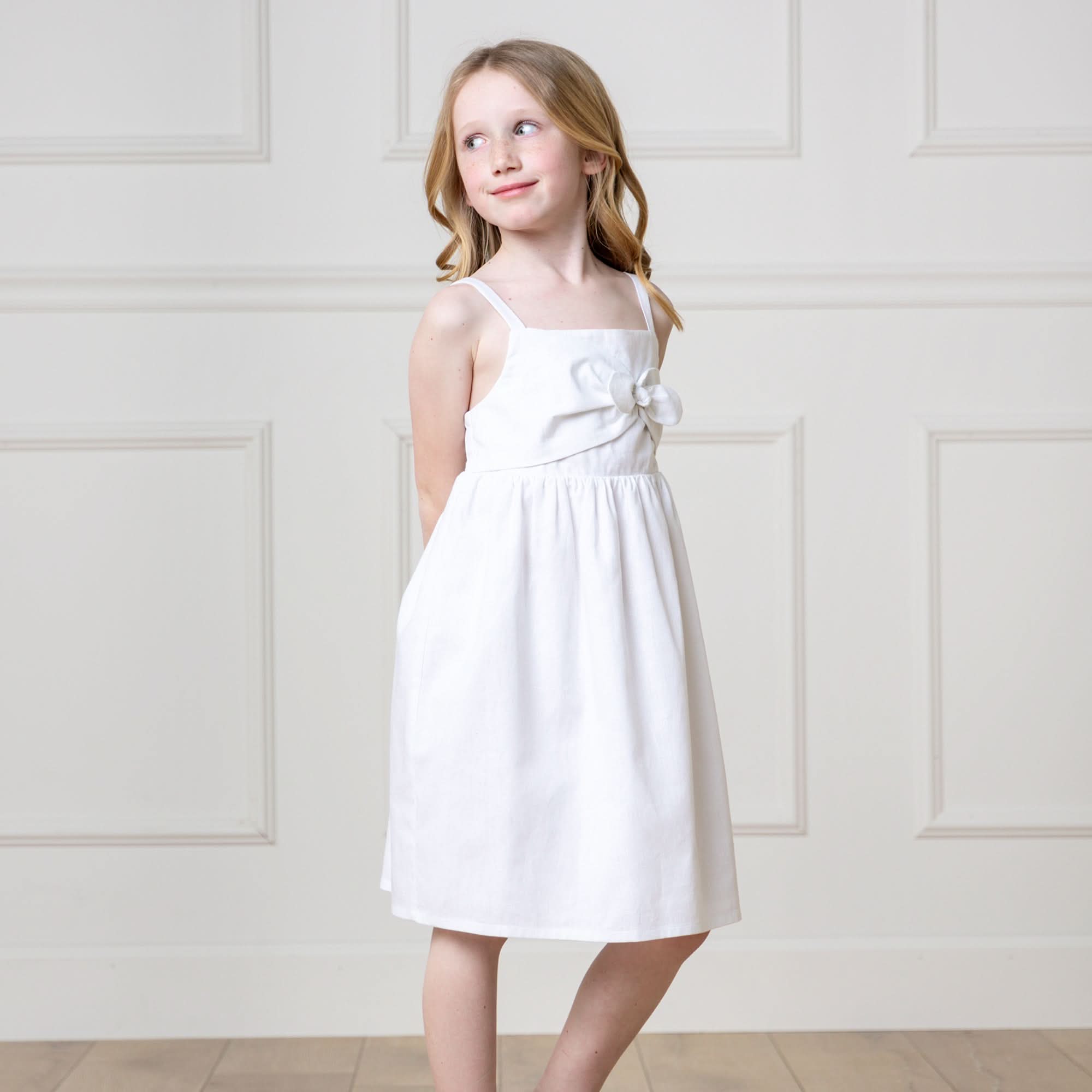 Girls Bow Front Sundress