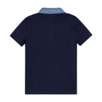 Organic Jersey Polo with Chambray Trim - Baby