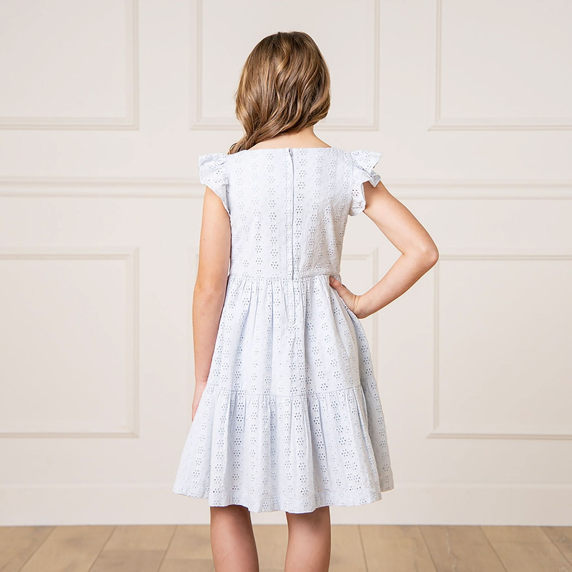 Tiered Organic Eyelet Dress