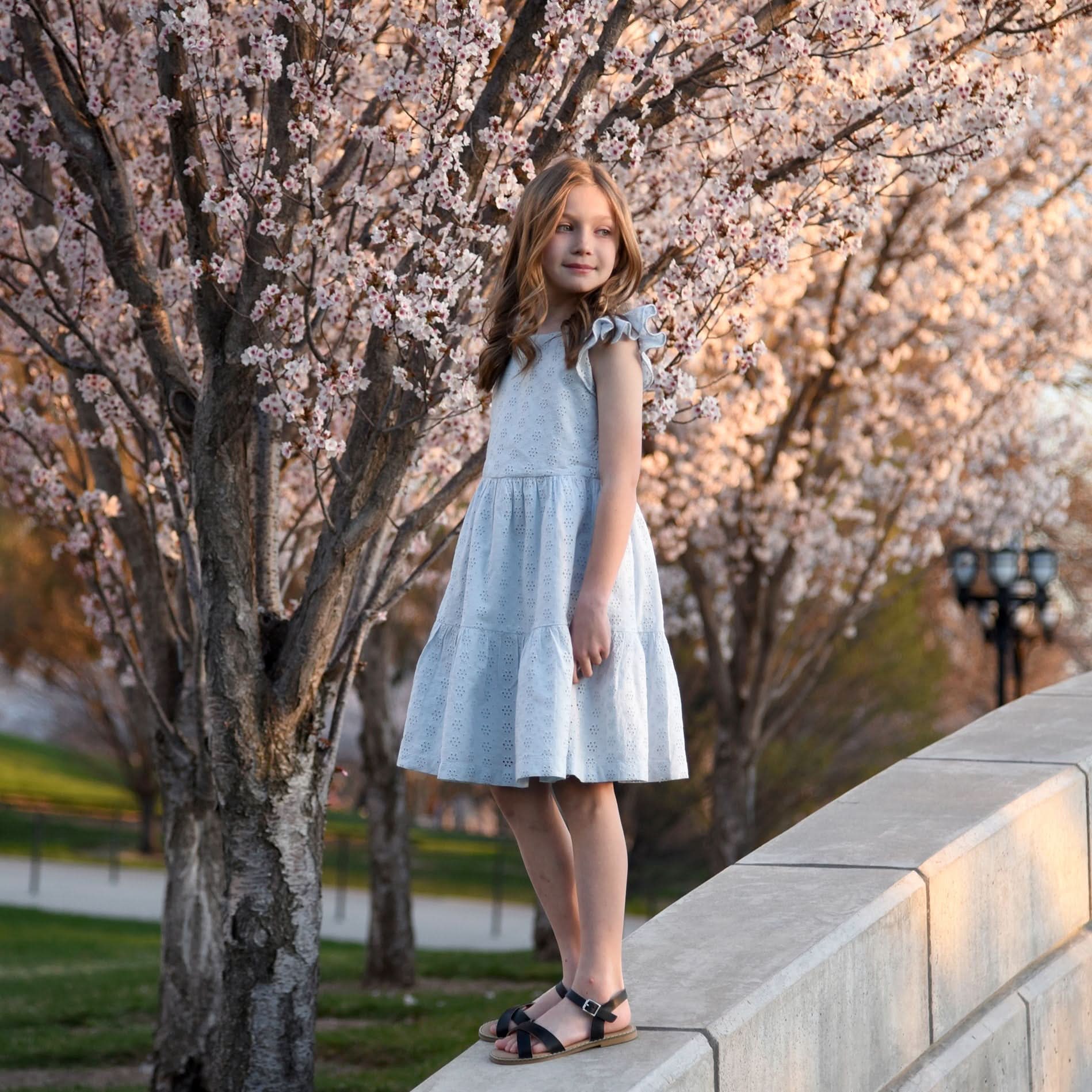 Tiered Organic Eyelet Dress