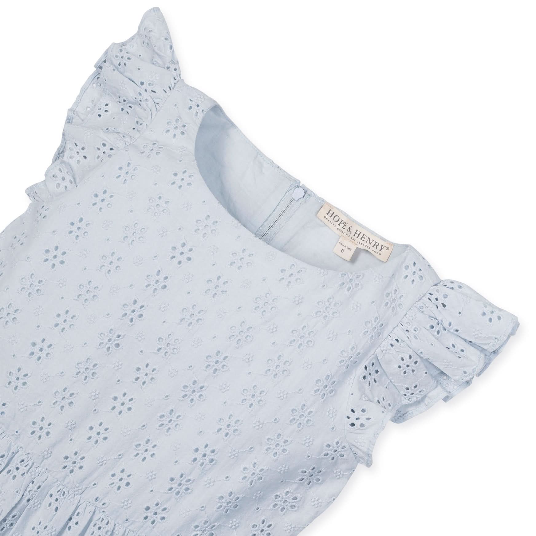 Tiered Organic Eyelet Dress