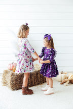 Violets in Bloom Ruffle Twirl Dress