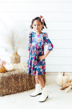 Vintage Garden Ruffle Twirl Dress