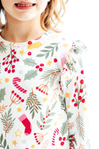 Holly Jolly Christmas Long Sleeve Ruffle Tee