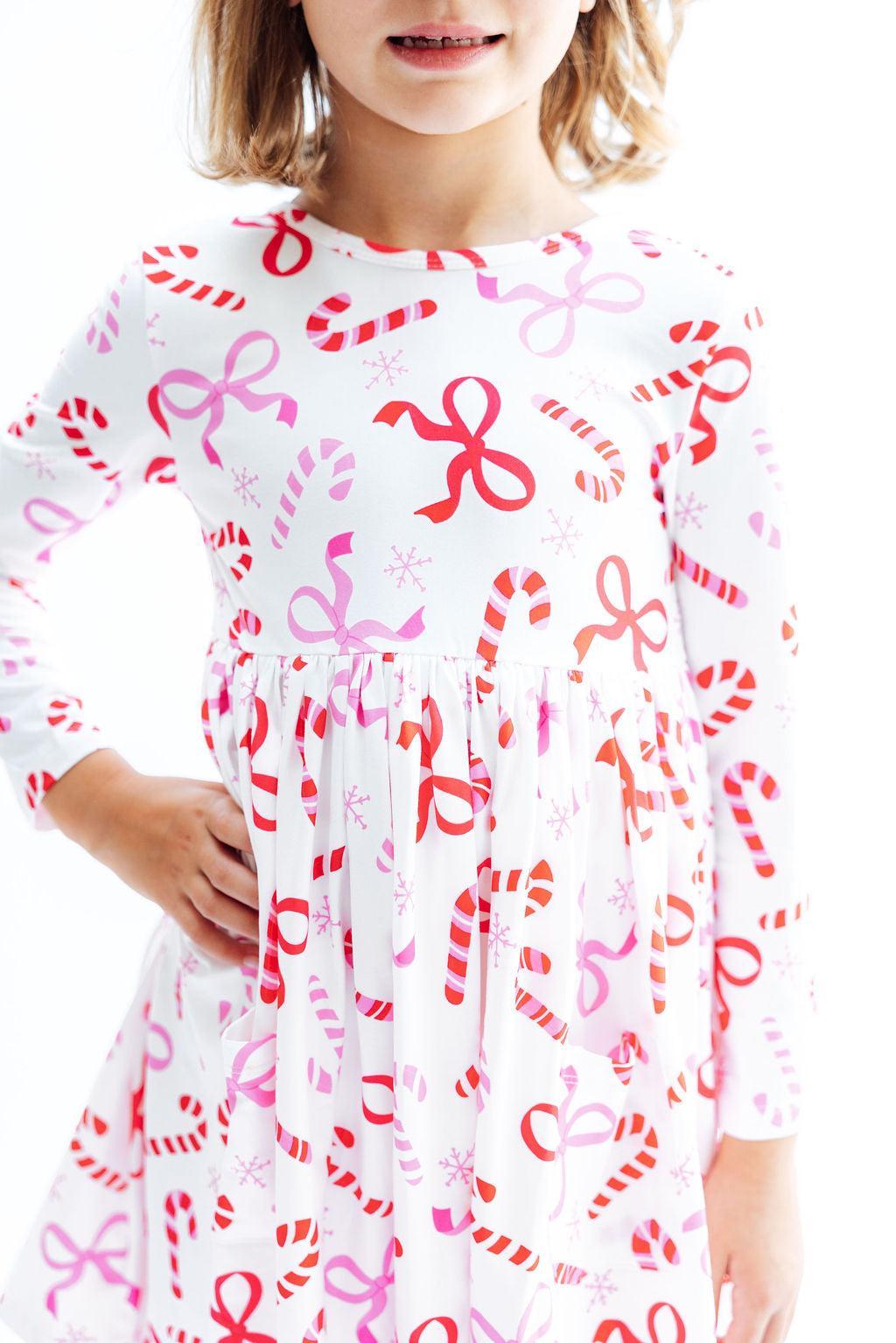 Candy Cane Lane L/S Pocket Twirl Dress