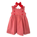Red Swiss Dot Dress with Bow