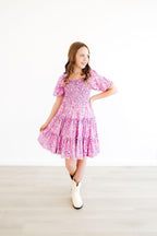 Playful Posy Smocked Ruffle Dress