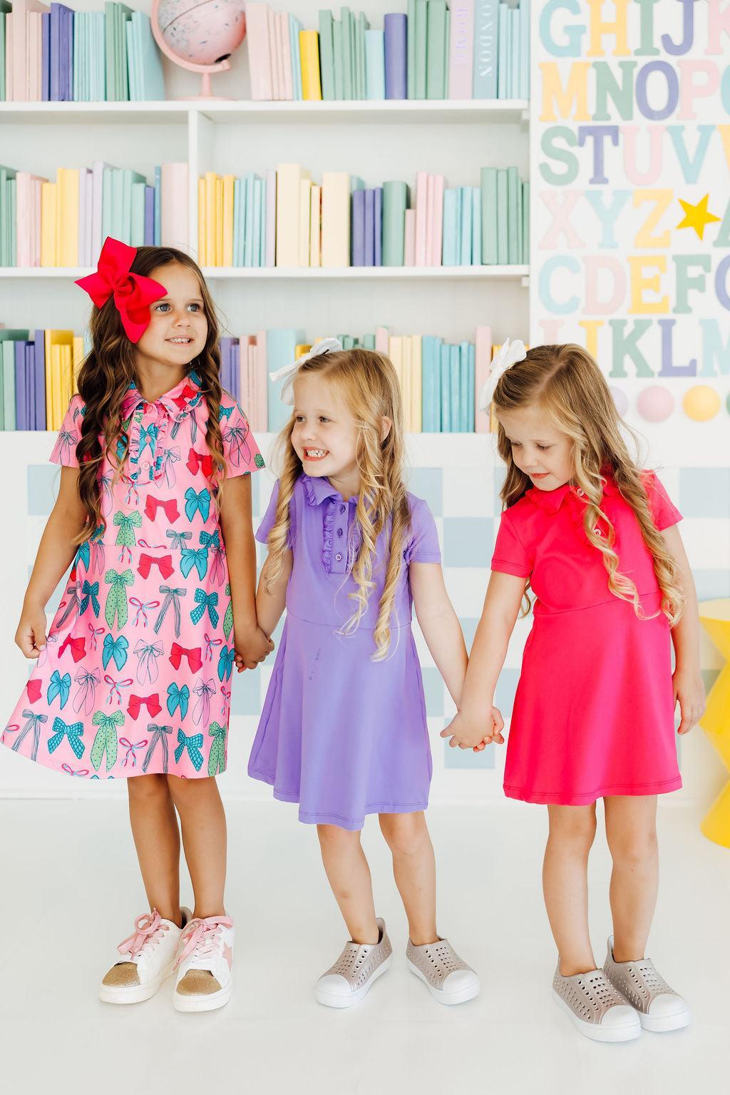 Periwinkle Short Sleeve Polo Dress