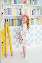 Out of this World 3/4 Sleeve Pocket Twirl Dress