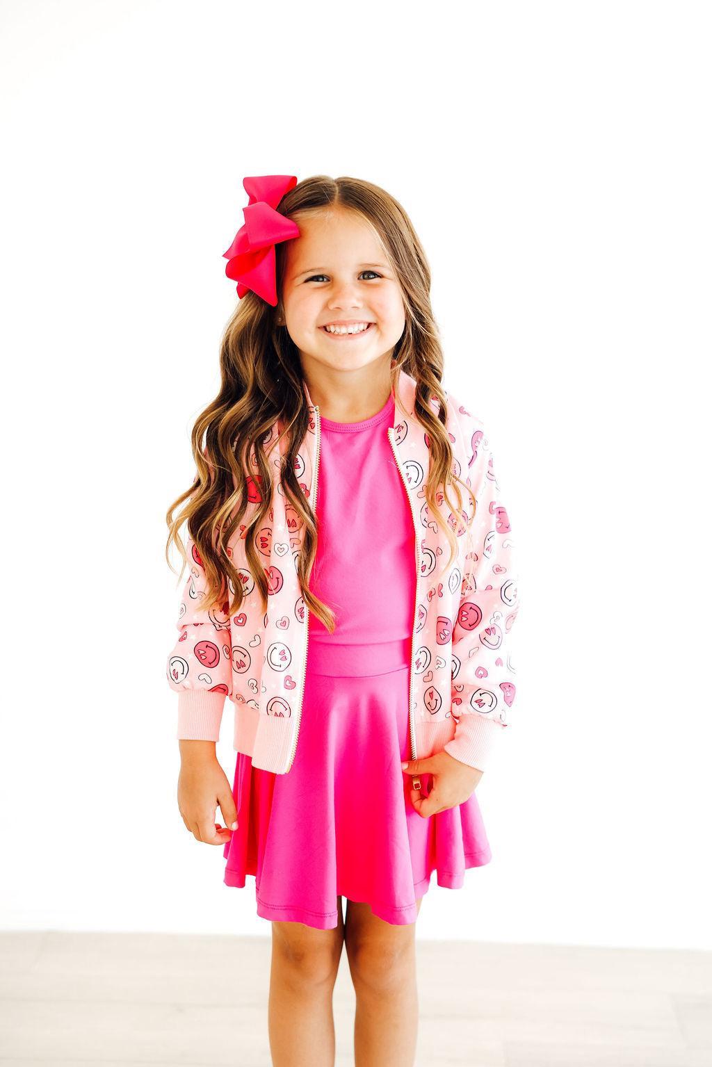 You Make Me Happy Girls Satin Jacket
