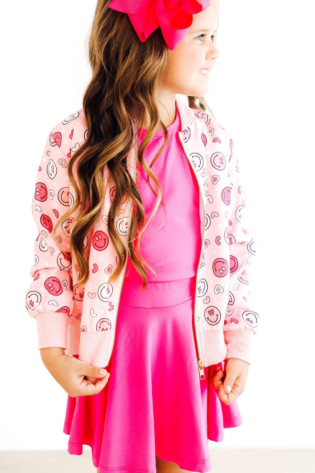 You Make Me Happy Girls Satin Jacket